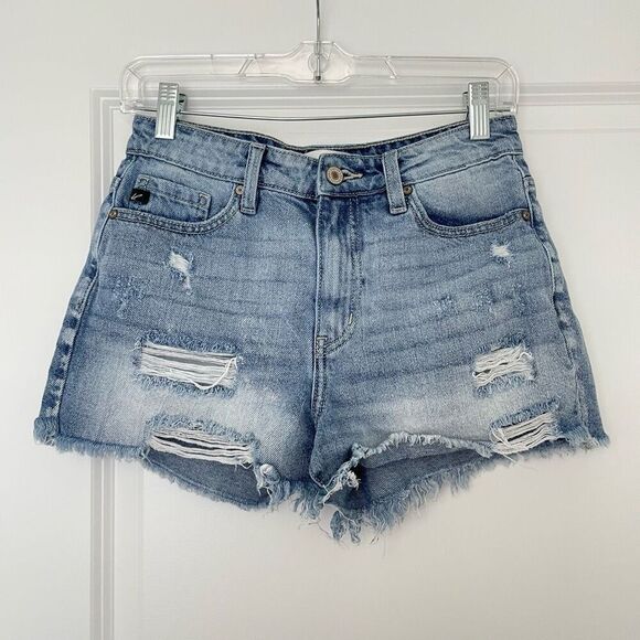 Kancan Distressed Denim Shorts Size Small - Picture 1 of 4